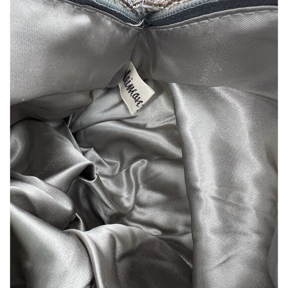 Vintage Neiman Marcus Beaded Clamshell Purse Satin Evening Bag 20s Gatsby Party - Picture 4 of 15